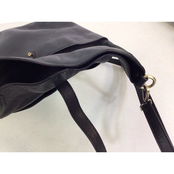 Garnet Hill Leather Purse Hobo Bag Made in Italy - Picture 7 of 10